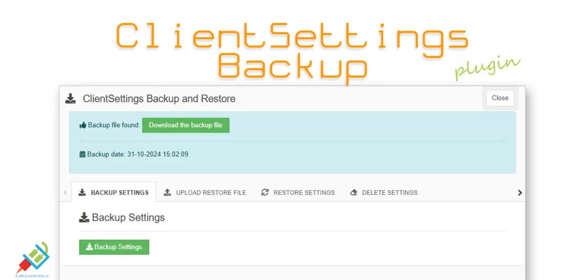 ClientSettings Backup Module