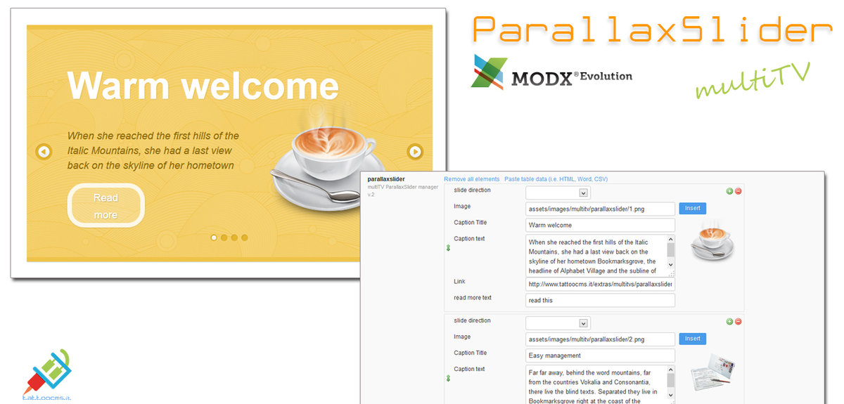 ParallaxSlider MultiTV for MODx Evolution