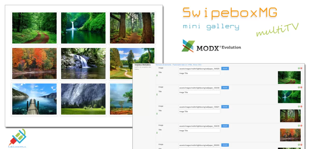 SwipeBoxMG mini gallery MultiTV for Evolution CMS