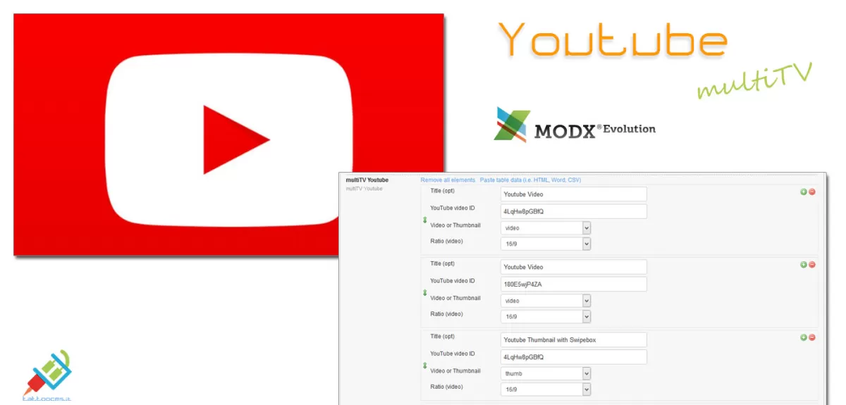 YouTube Multitv for Evolution CMS