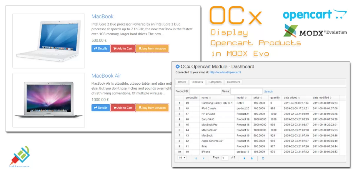 OCx Opencart Extra for Evolution CMS